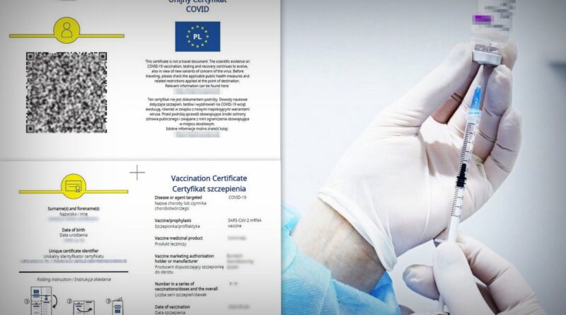 handel certyfikatami o szczepieniu przeciwko Covid-19