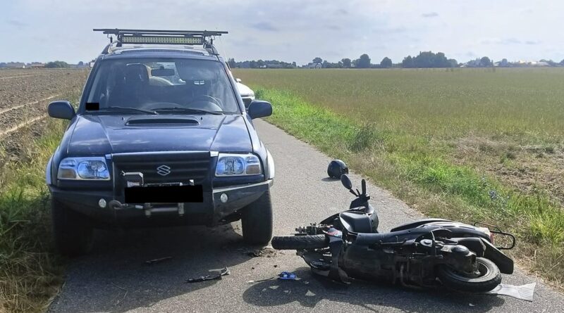 zderzenie motorowerzysty z osobowym Suzuki w miejscowości Wygnanów