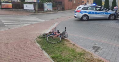 potrącenie 65-letniej rowerzystki w Opolu Lubelskim