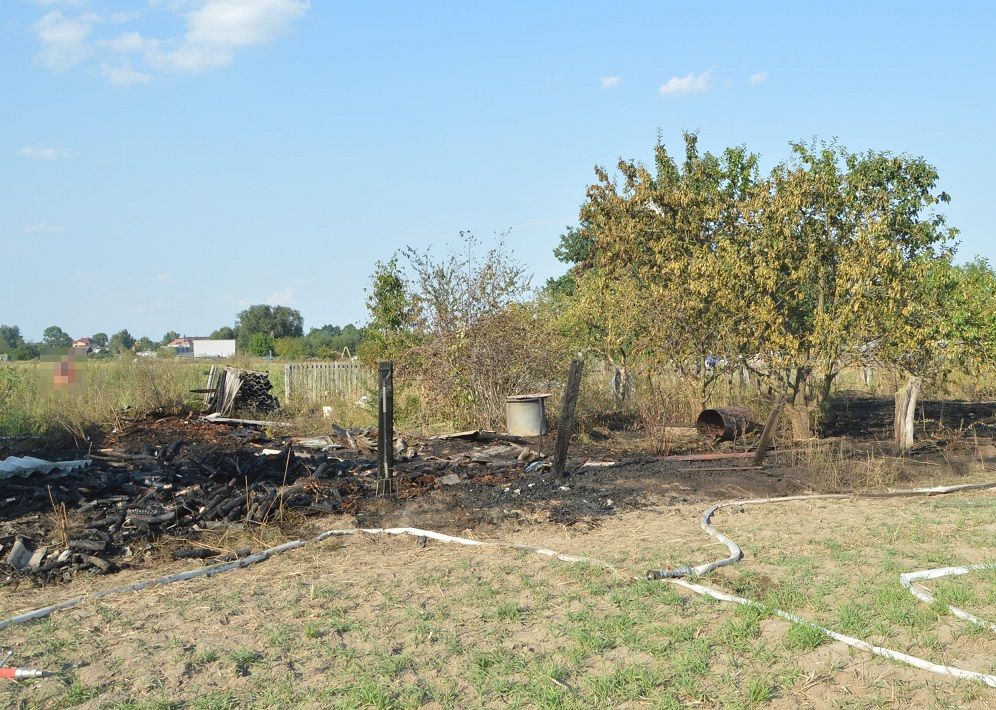 pożar na posesji w gminie Wisznice. Śmierć poniósł 77-letni właściciel