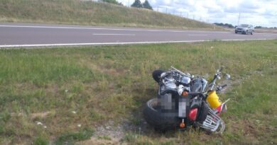 śmiertelny wypadek motocyklisty na S17, pomimo reanimacji mężczyzna zmarł.
