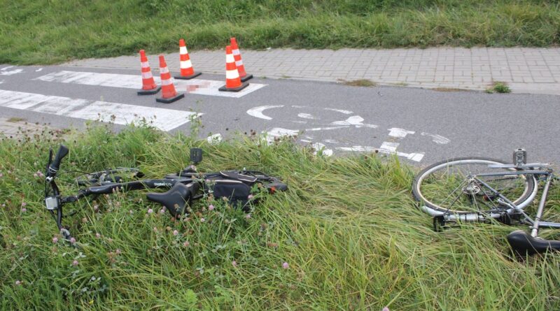 Wypadek na ścieżce rowerowej w Lublinie przy ul. Armii Krajowej