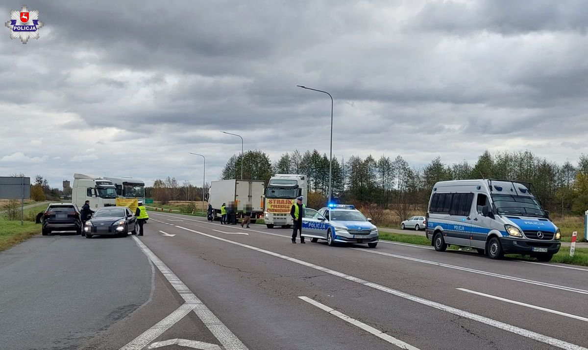 Protesty przewoźników w Okopach i Hrebennem