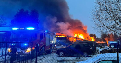Pożar budynku przy trasie Lublin - Łęczna