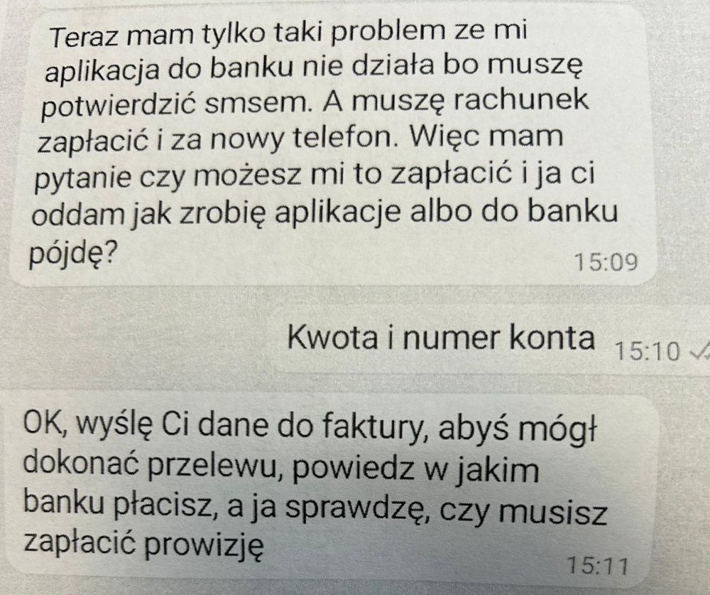 Oszuści podszyli się pod córkę 57-latki. Kobieta straciła prawie 6 tys. złotych