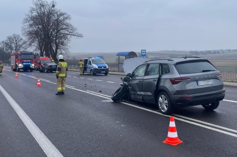 Wypadek w miejscowości Ignasin na krajowej siedemnastce