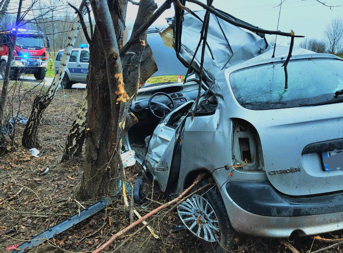 Koszmarny wypadek w miejscowości Zrąb