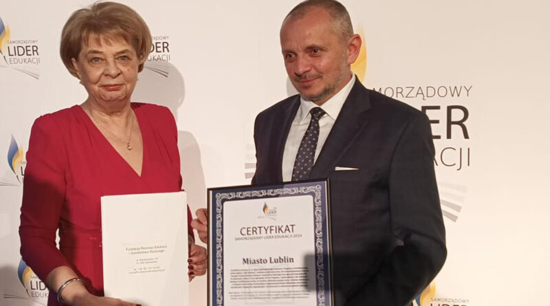 Certyfikat Samorządowy Lider Edukacji po raz 13. dla Lublina