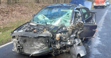 Tyśmienica. Czołowe zderzenie Volkswagena z Citroenem, cztery osoby w szpitalu