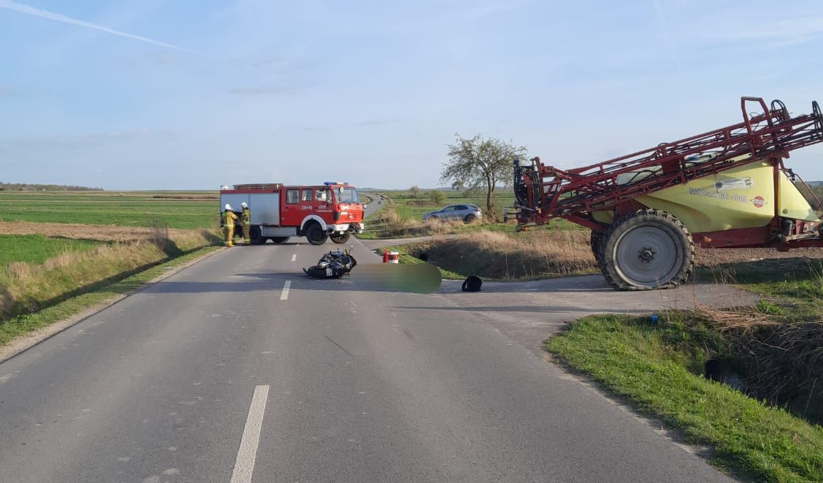 Dwa poważne wypadki z udziałem motocyklistów w Mętowie! Jedna osoba nie żyje