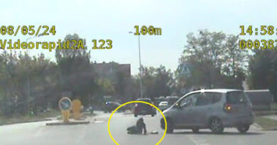 Nie ustąpił pierwszeństwa pieszej, całe zdarzenie nagrała policyjna kamera (wideo)