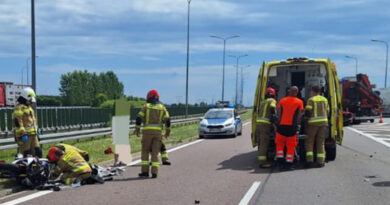 Wypadek na ekspresówce w pobliżu węzła Kurów Zachód