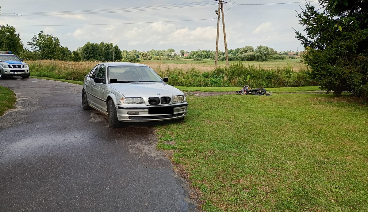 Łaszczów. BMW potrąciło rowerzystę