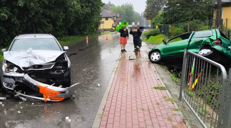 Zderzenie pojazdów w Ratoszynie Pierwszym