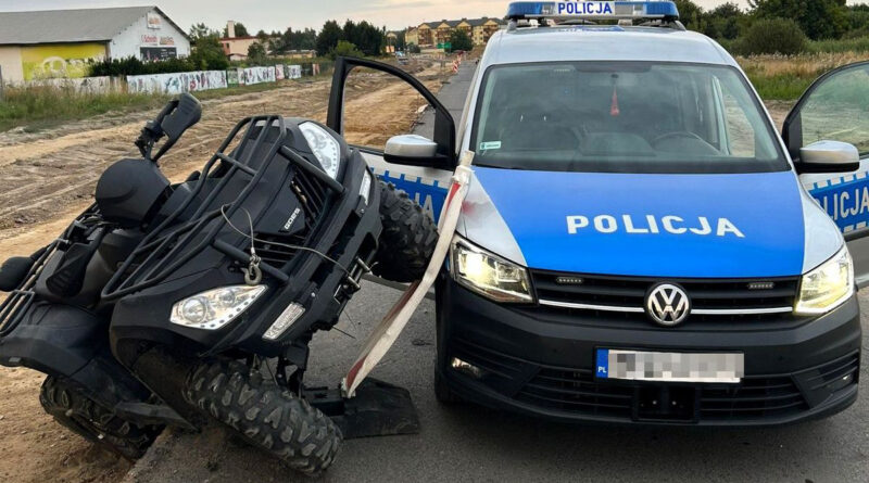 Kierowca quada chciał pobawić się w kotka i myszkę z policją. Oprócz gigantycznego mandatu, grozi mu też więzienie