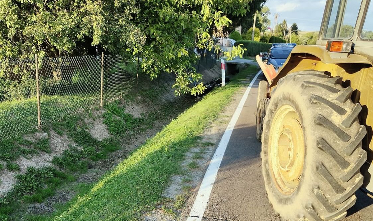 Gorajec-Zastawie. Stracił panowanie nad motocyklem i wjechał do rowu