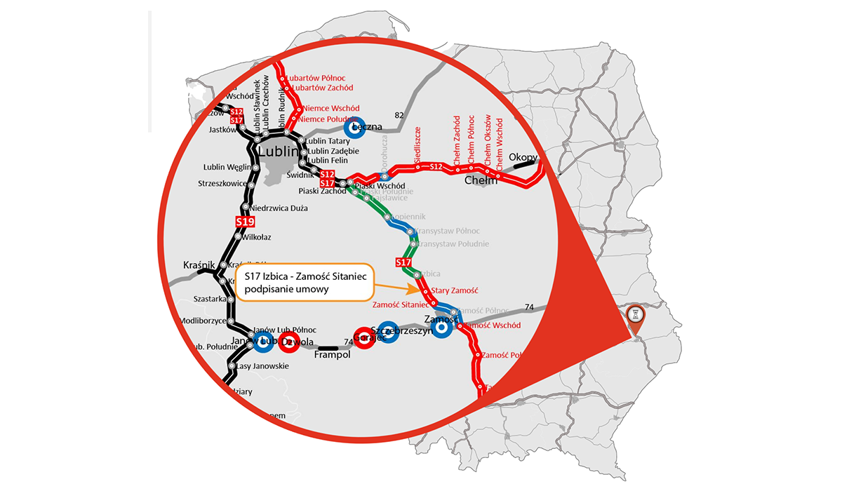 Rusza realizacja 10-kilometrowego odcinka ekspresówki między Izbicą a Zamościem