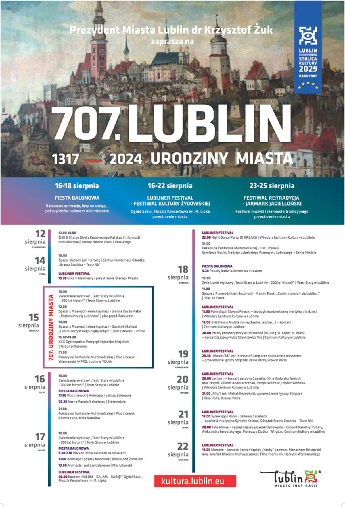 Lublin świętuje 707. urodziny