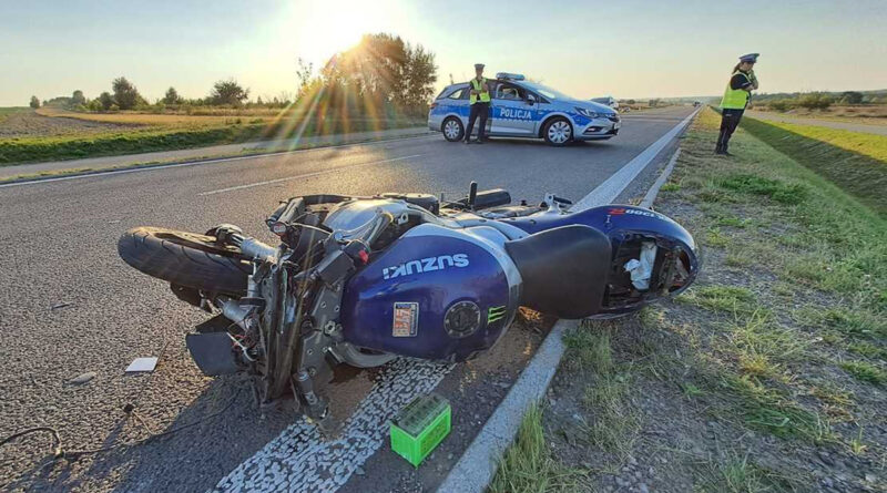 Tragiczne zderzenie z łosiem na obwodnicy Kraśnika. Nie żyje 38-letni motocyklista