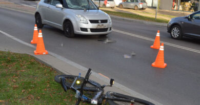 Nastoletni rowerzysta wjechał wprost pod nadjeżdżający samochód