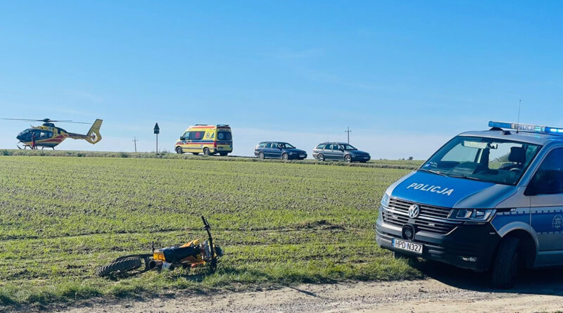 Zderzenie motocyklistów w gminie Żółkiewka. Obaj nie mieli uprawnień