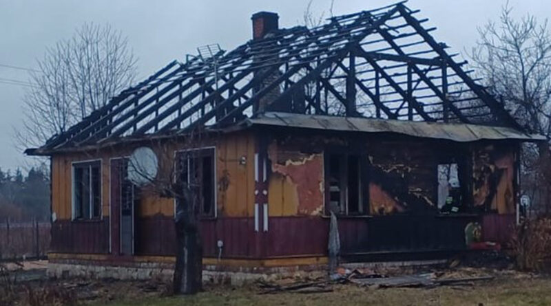 Pożar domu w gminie Potok Wielki