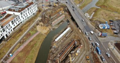 Trwają prace przy budowie mostu na al. Unii Lubelskiej. Od poniedziałku kolejne zmiany w organizacji ruchu